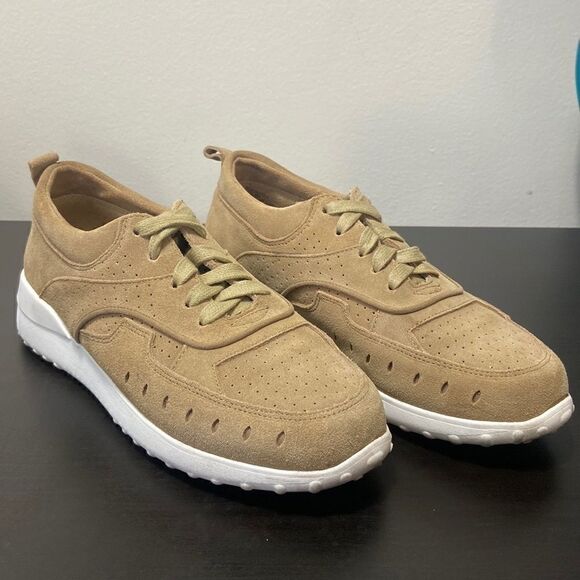 MATISSE Top Notch Sneaker In Tan Suede Size 8 - Picture 3 of 10